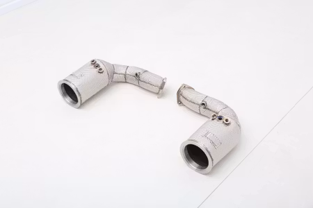 AUDI SQ8 DOWNPIPES WITHOUT CATALYTIC CONVERTER WITH HEAT PROTECTION