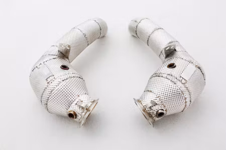 BMW M5 F10 DOWNPIPES MED VÄRMESKYDD MED ELLER UTAN KATTAR