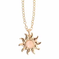 The Sun Rosenkvarts Halsband | Presentförpackning