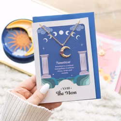 The Moon Ametist Halsband | Presentförpackning
