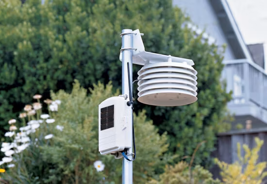 Trådlös temperatur / luftfuktighetsstation, solcellsdriven (6382OV)