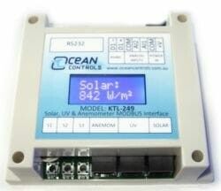 UV-Solstrålning-Vind-Temperatur Modbus Modul med LCD (MODBUS-249L)
