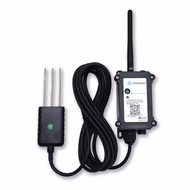 Dragino SE01 LoRaWAN jordfuktighetssensor (temperatur, konduktivitet)