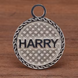 Dog-tag 925 silver och relief gravyr