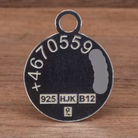 Dog-tag 925 silver och relief gravyr