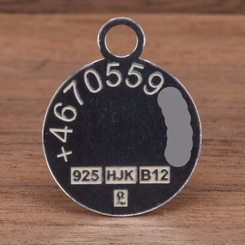 Dog-tag 925 silver och relief gravyr