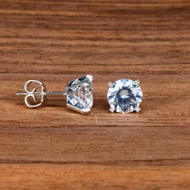 Örhänge/Studs vit CZ