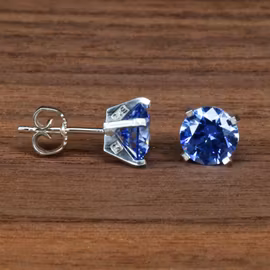 Örhänge/Studs blå CZ