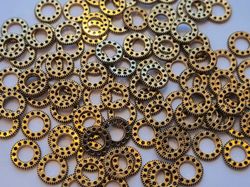 60 st kugghjul i steampunk, kuggar, gears minikugghjul (antikguldfärgade, 10 mm)