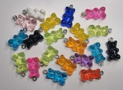 10 st gummibjörnar, Hängen / berlocker / charms