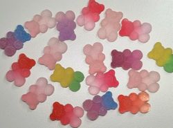10 st gummibjörnar, flatbacks för dekoration / scrapbooking