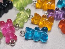 10 st gummibjörnar, Hängen / berlocker / charms