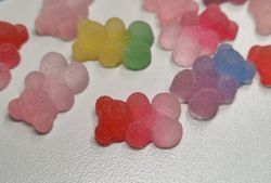 10 st gummibjörnar, flatbacks för dekoration / scrapbooking