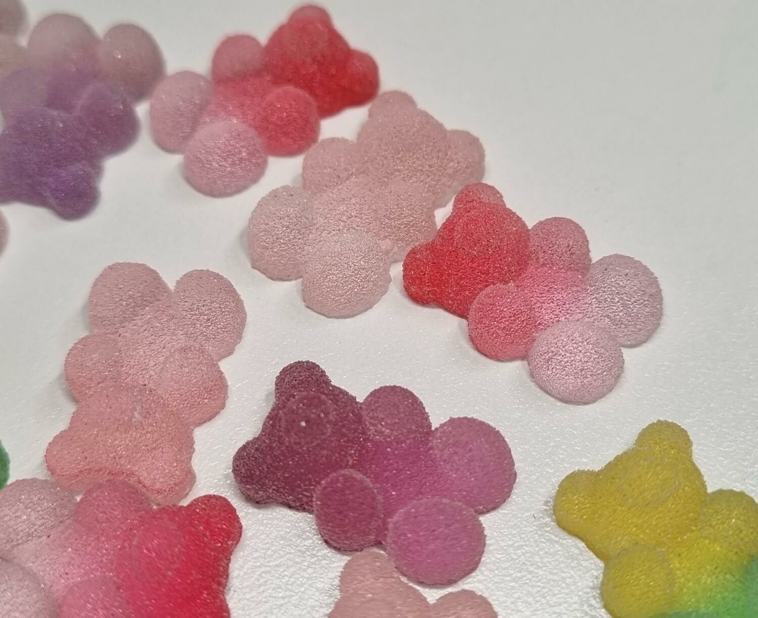 10 st gummibjörnar, flatbacks för dekoration / scrapbooking