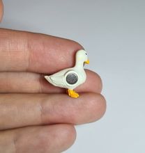 Kylskåpsmagnet Anka, miniatyr, minidjur med magnet