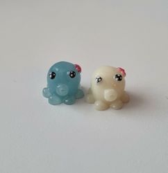 Handmålade bläckfiskar. Miniatyrer / figuriner för dockskåpet, tittskåp mm