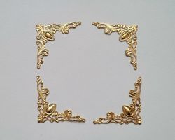 4 ramar, mini ramar, miniatyrramar för scrapbooking (guldfärgade)