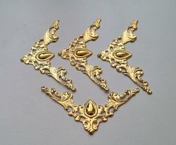 4 ramar, mini ramar, miniatyrramar för scrapbooking (guldfärgade)