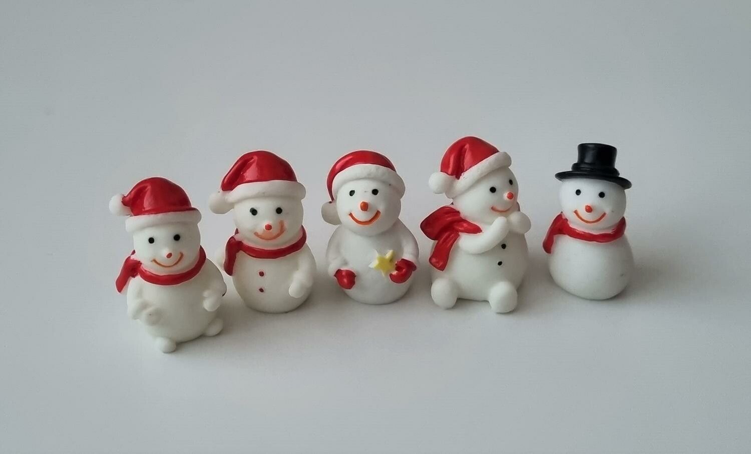 5 st Figuriner,  miniatyrer, Snögubbar