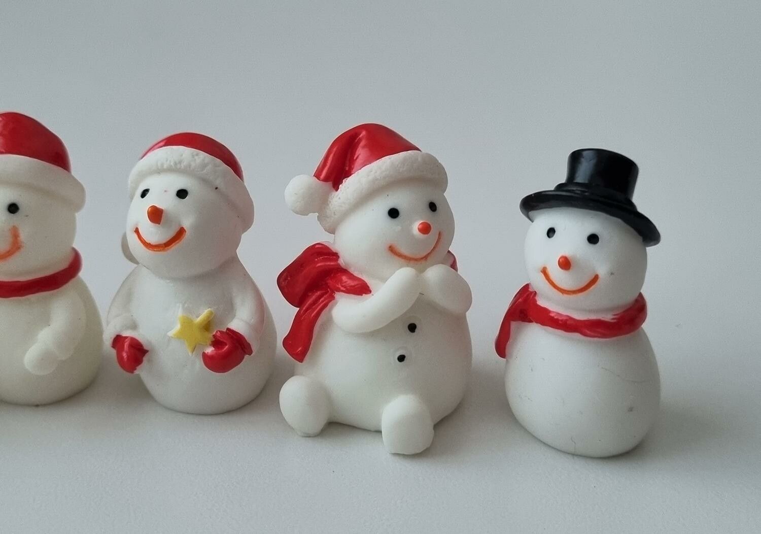 5 st Figuriner,  miniatyrer, Snögubbar