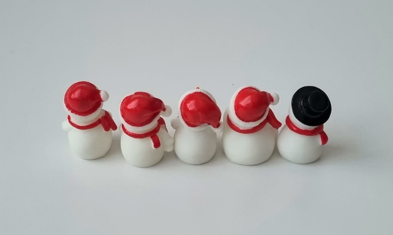 5 st Figuriner,  miniatyrer, Snögubbar