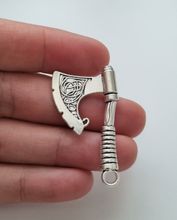 Silverfärgad Yxa, miniyxa, Miniatyr, berlock / charm