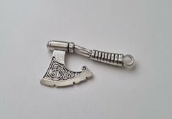 Silverfärgad Yxa, miniyxa, Miniatyr, berlock / charm