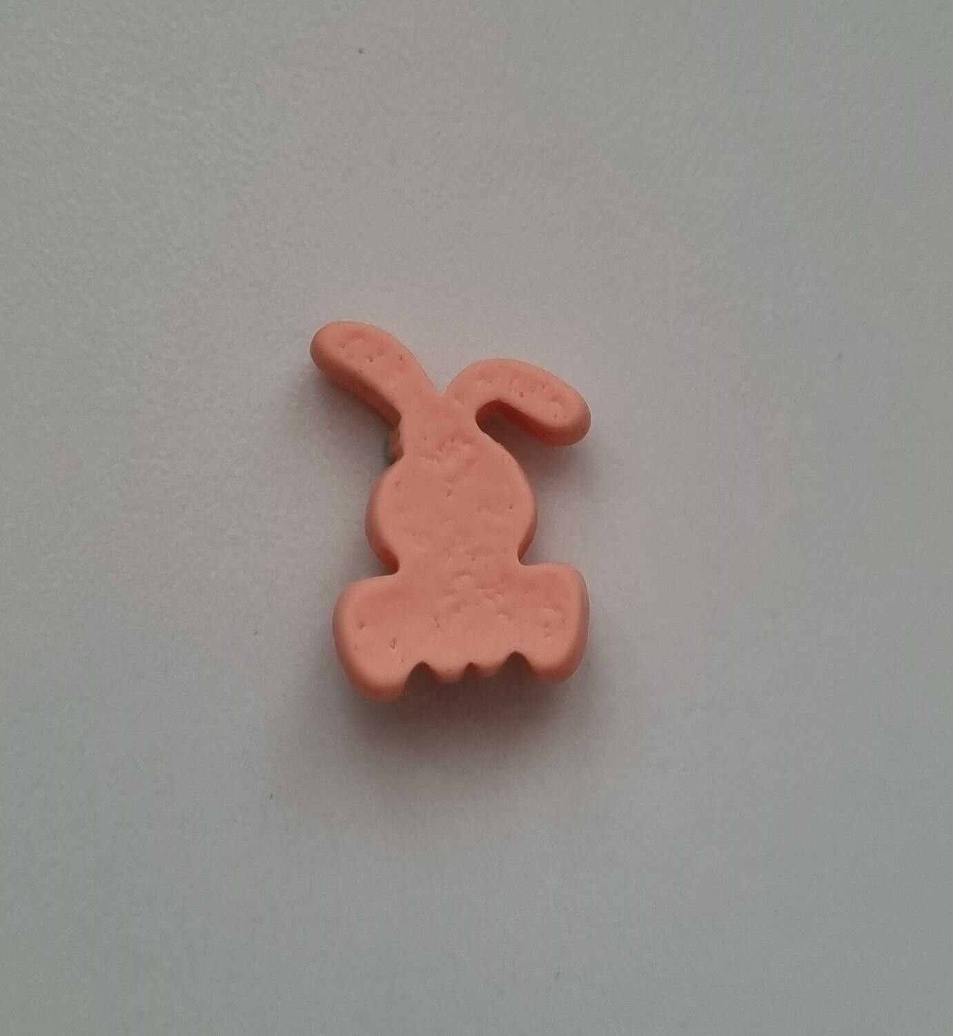 1 st orange Kawaii kanin, flatback för dekoration, scrapbooking mm