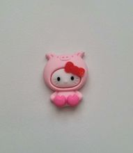 1 st rosa Kawaii figur, flatback för dekoration, scrapbooking mm
