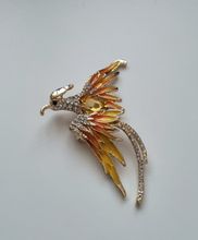 Brosch, Phoenix fågel (variant 2) - Gul