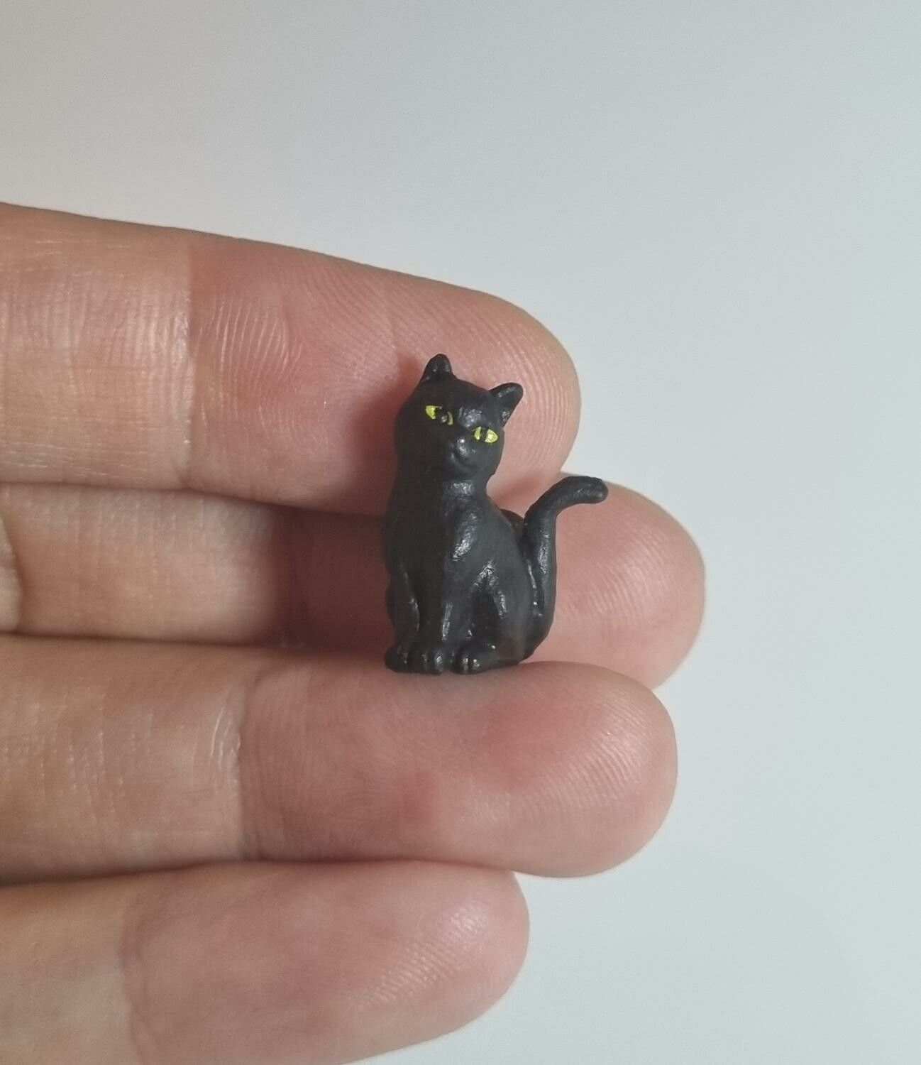 Kylskåpsmagnet Katt, miniatyr, minidjur med magnet