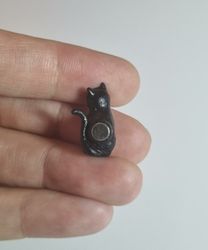 Kylskåpsmagnet Katt, miniatyr, minidjur med magnet