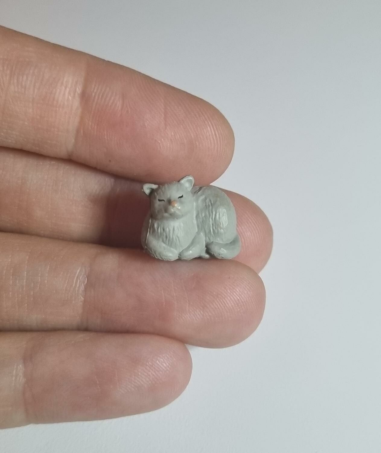 Kylskåpsmagnet Katt, miniatyr, minidjur med magnet