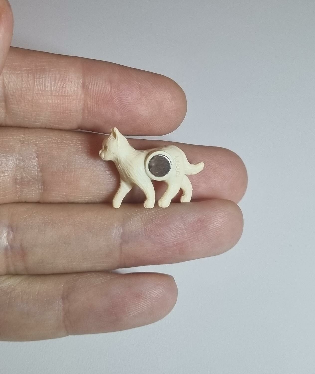 Kylskåpsmagnet Räv, miniatyr, minidjur med magnet