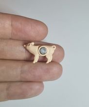 Kylskåpsmagnet Gris, miniatyr, minidjur med magnet