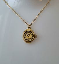 Halsband med klockberlock i steampunk (50 cm långt halsband)
