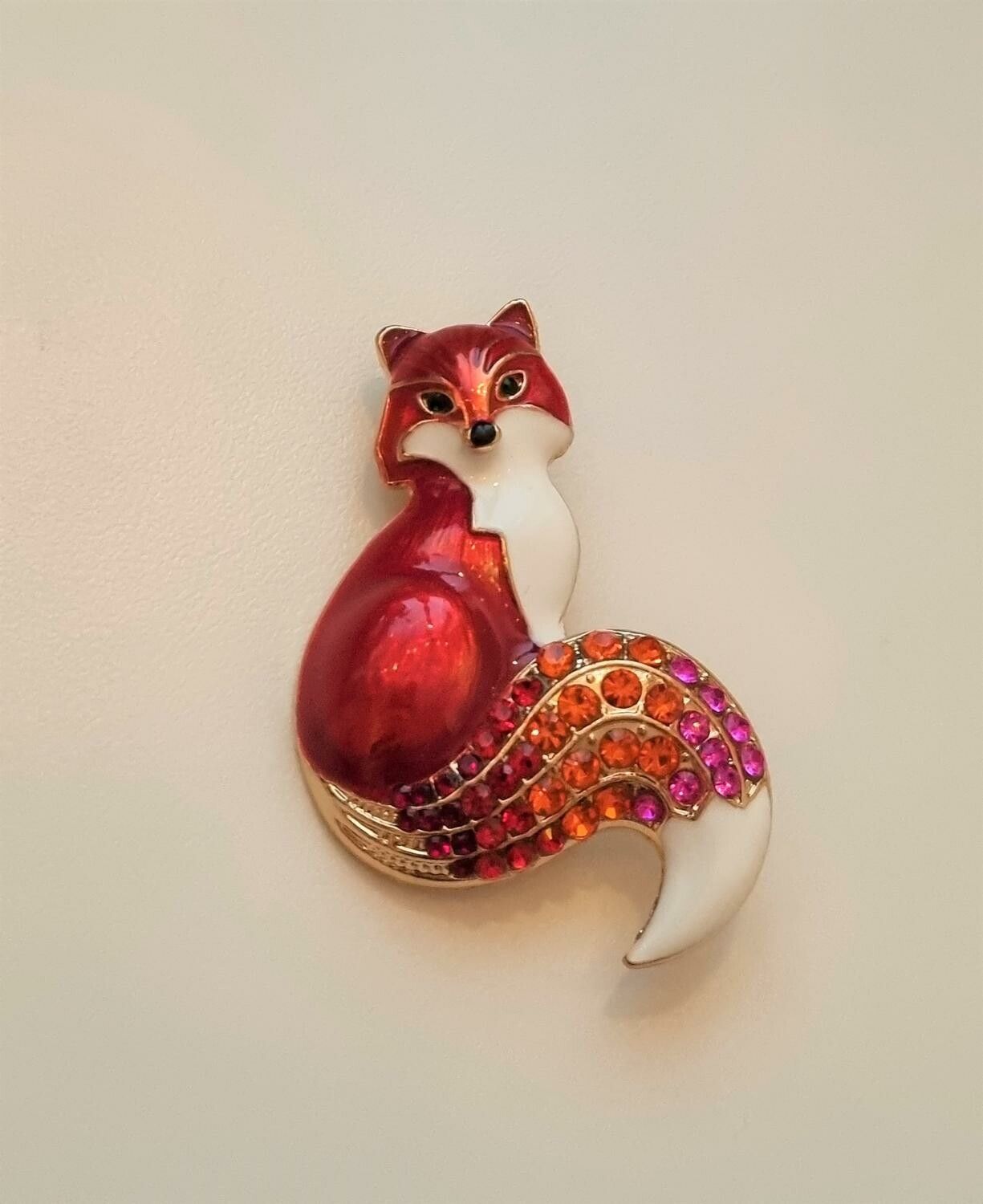 1 st detaljrik brosch hänge - Räv (röd)