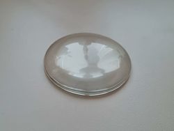 1 stor transparent cabochon i glas, glasinfattning (50 mm)