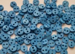30 st blå knappar / dockknappar miniatyrer (4 mm)