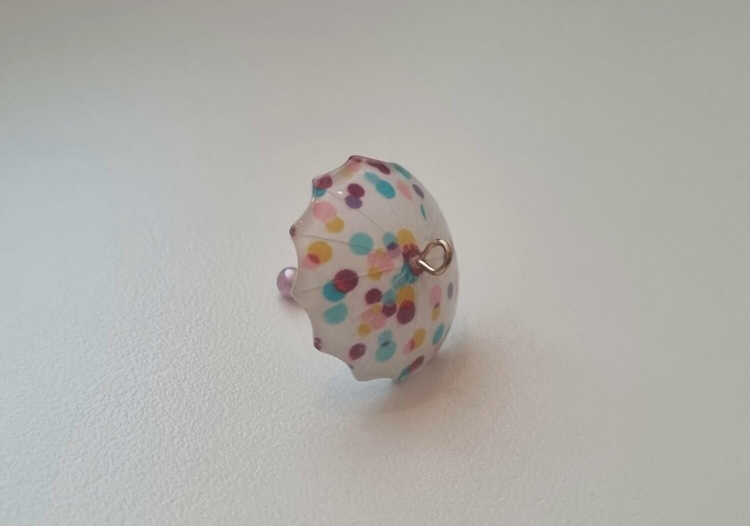 1 st berlock, charm, hänge, miniatyr - Paraply i fina färger (variant 3)