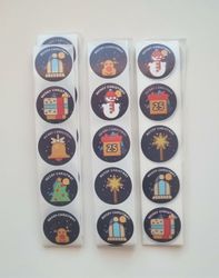 100 st stickers, Jul stickers med 8 olika motiv (variant 5)