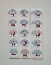 100 st stickers, Jul stickers med 8 olika motiv (variant 4)