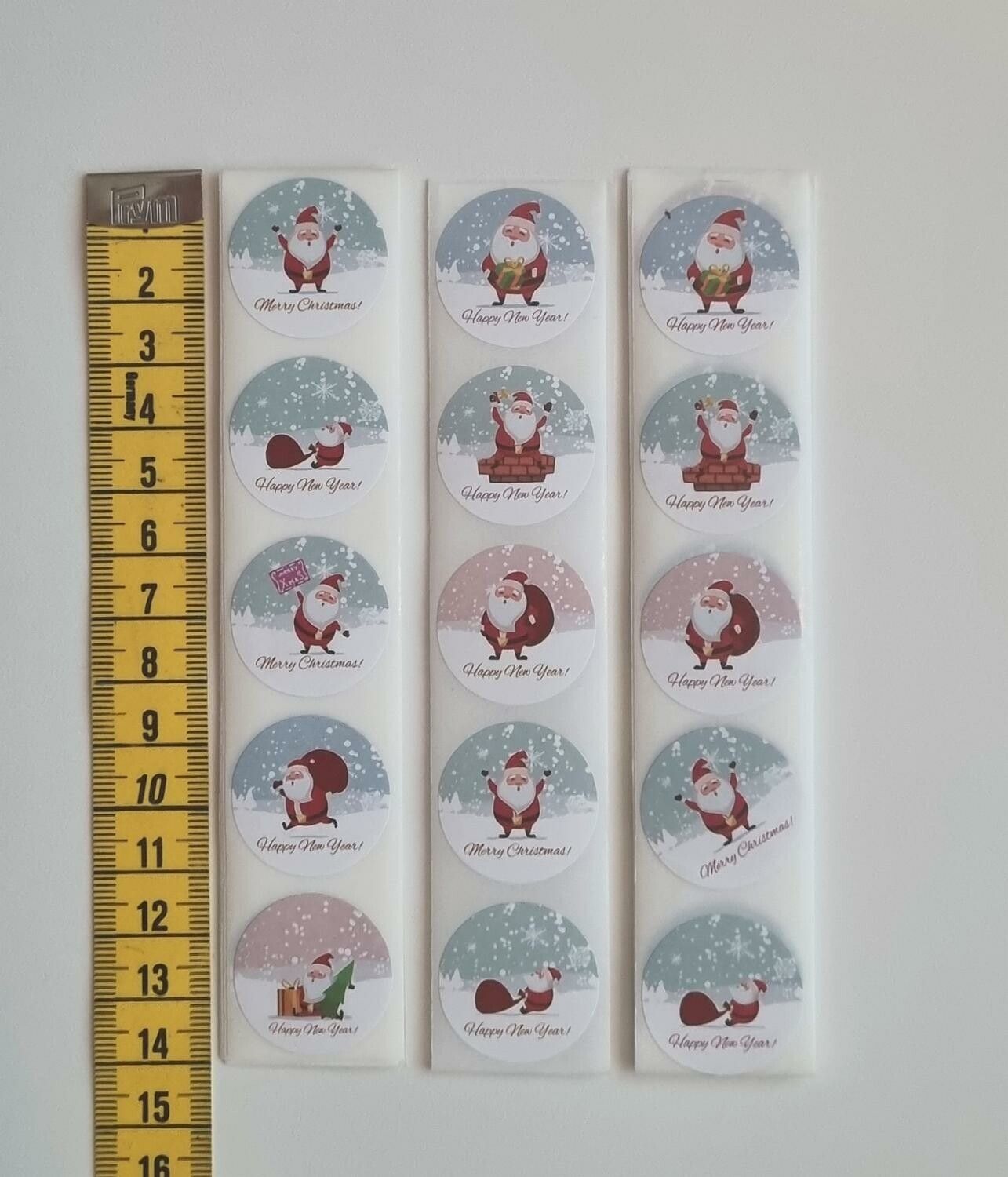 100 st stickers, Jul stickers med 8 olika motiv (variant 4)