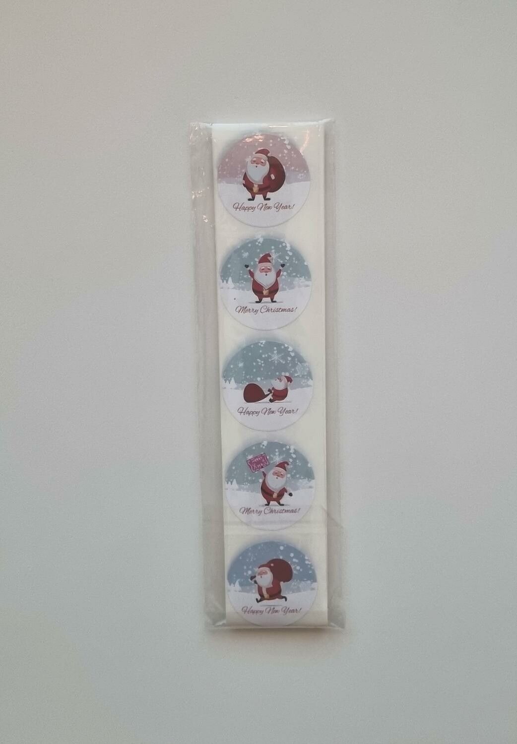 100 st stickers, Jul stickers med 8 olika motiv (variant 4)