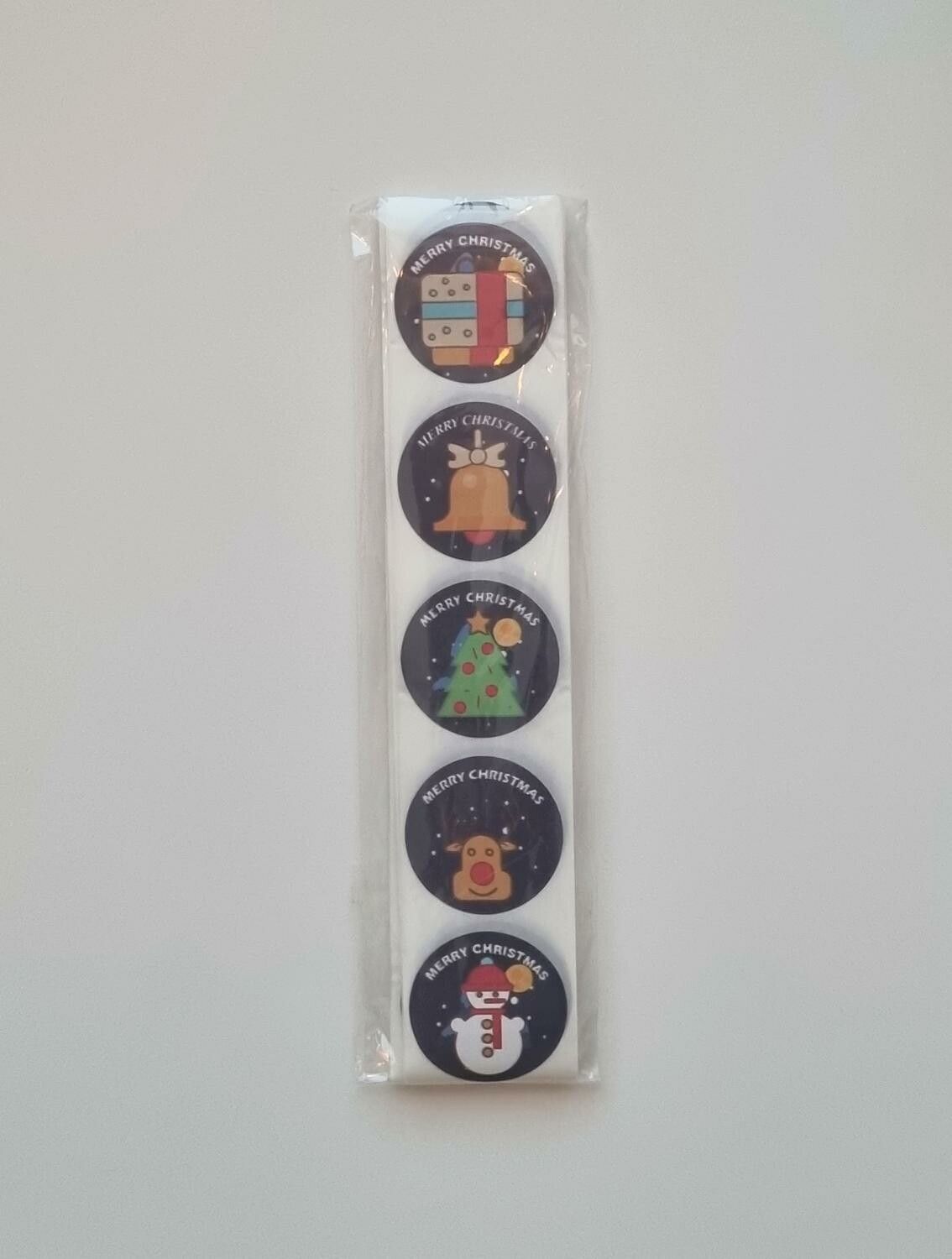 100 st stickers, Jul stickers med 8 olika motiv (variant 5)