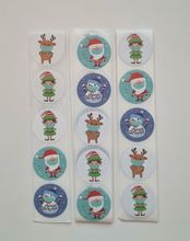 100 st stickers, Jul stickers med 5 olika motiv (variant 3)