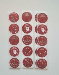100 st stickers, Jul stickers med 8 olika motiv (variant 2)