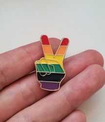 Pins, HBTQ - Peace, fredstecknet
