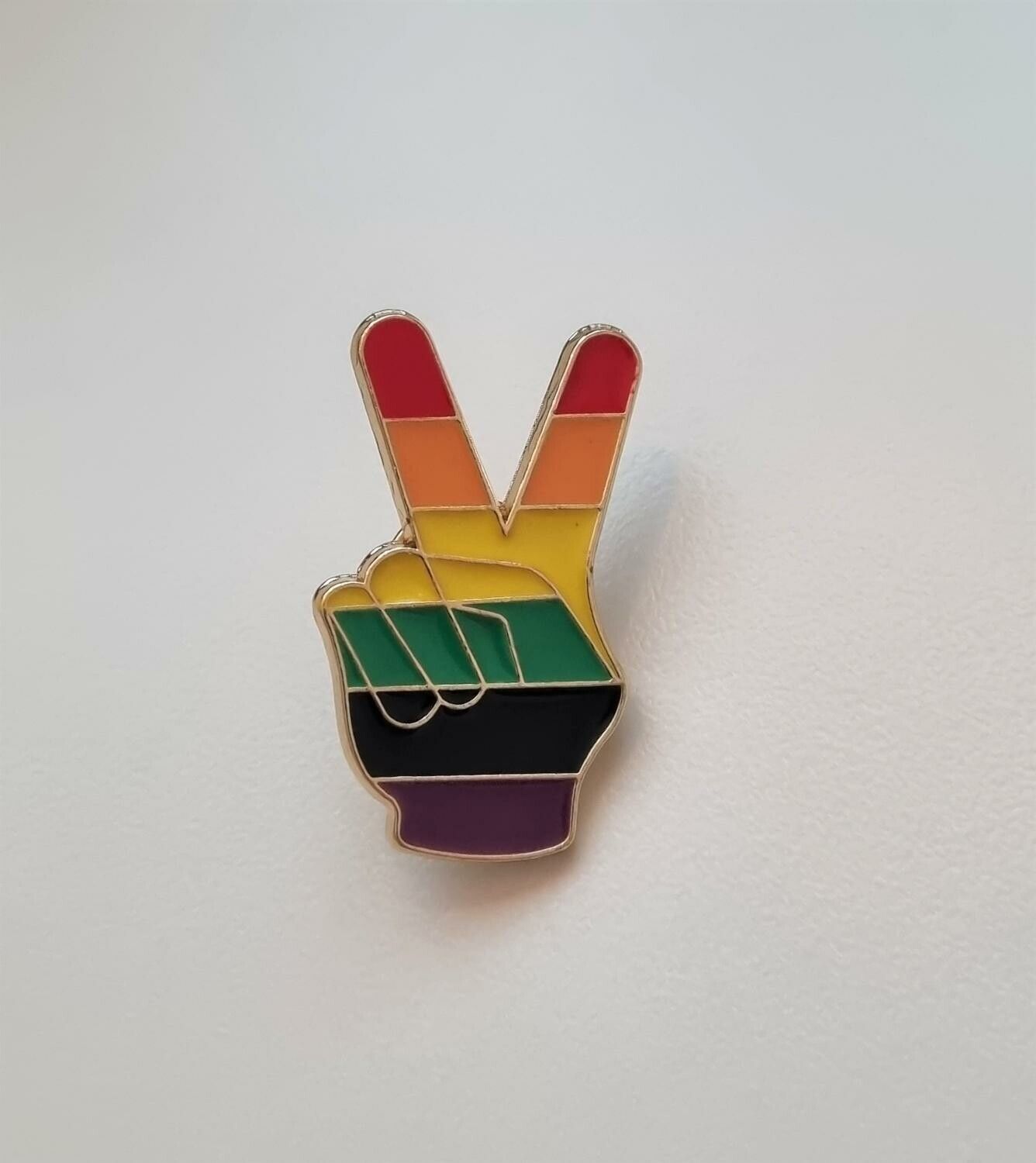 Pins, HBTQ - Peace, fredstecknet