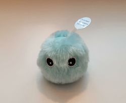 Interaktiv talande boll med grodljud - För katten, Fluffig blå boll